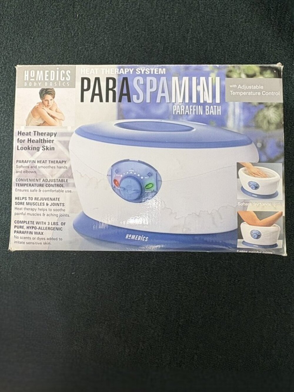 💙 HoMedics ParaSpa Mini Paraffin Bath Set — Heat Therapy System with Wax Refill